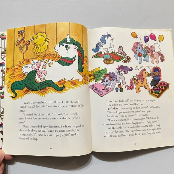 RARE Vintage 1985 My Little Pony Under the Big Top Hard Cover Story Book Bradley - Picture 12 of 13